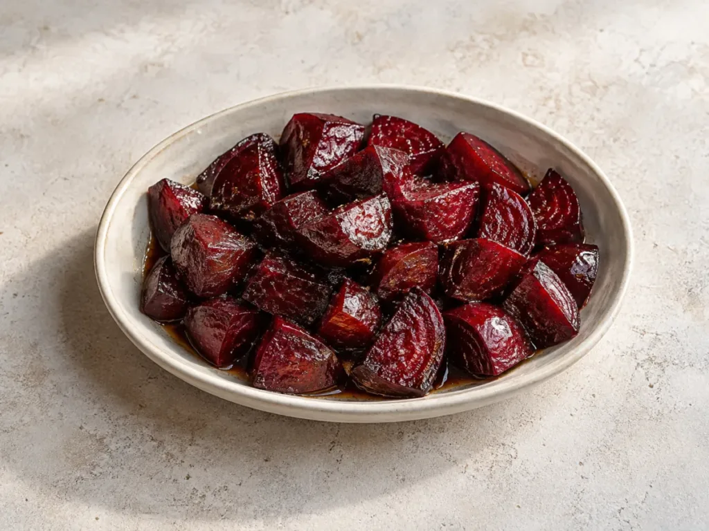 Betteraves rôties au miel et au vinaigre balsamique