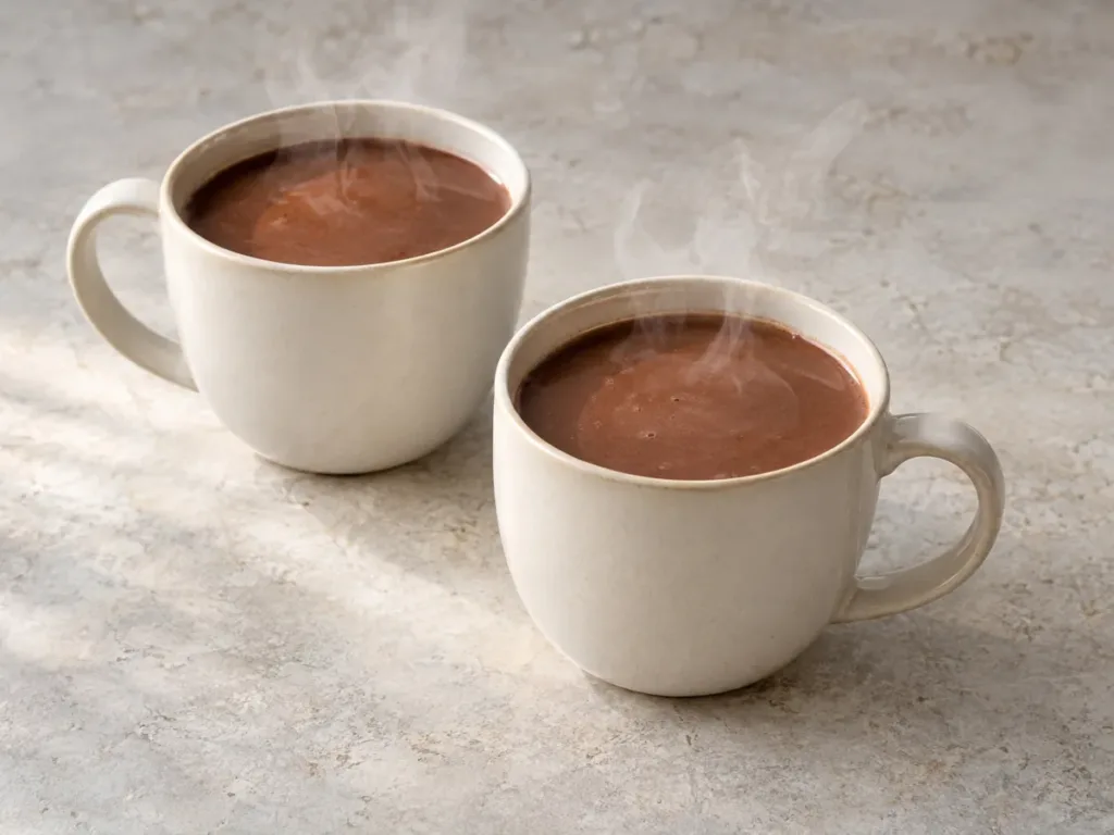 Chocolat chaud à la purée de noisettes