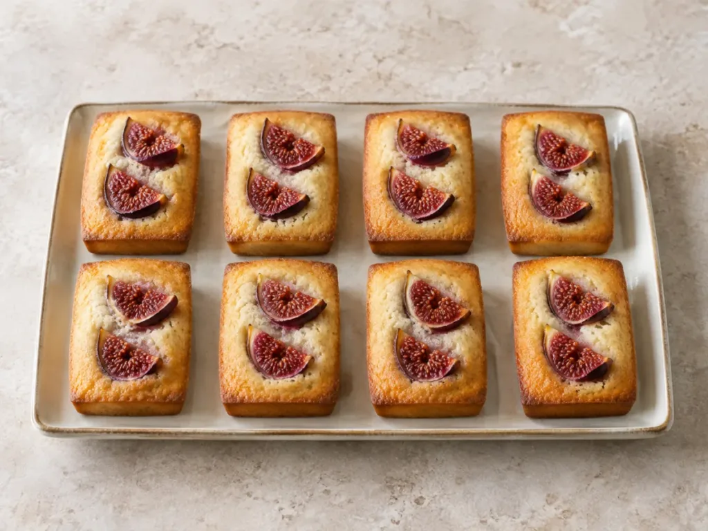 Financiers aux figues fraîches et au miel