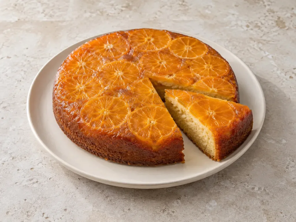 Gâteau renversé aux clémentines et amandes