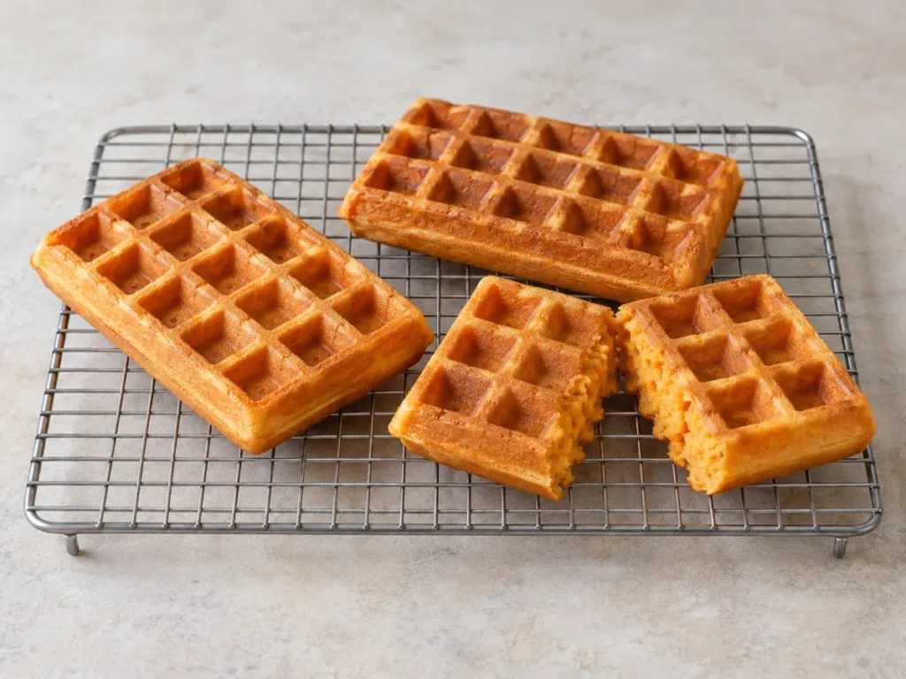 Gaufres à la patate douce et à la cannelle