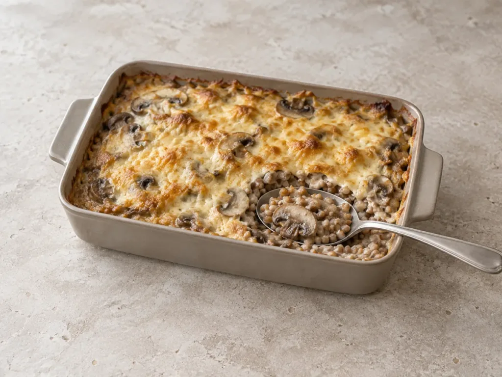 Gratin de sarrasin aux champignons