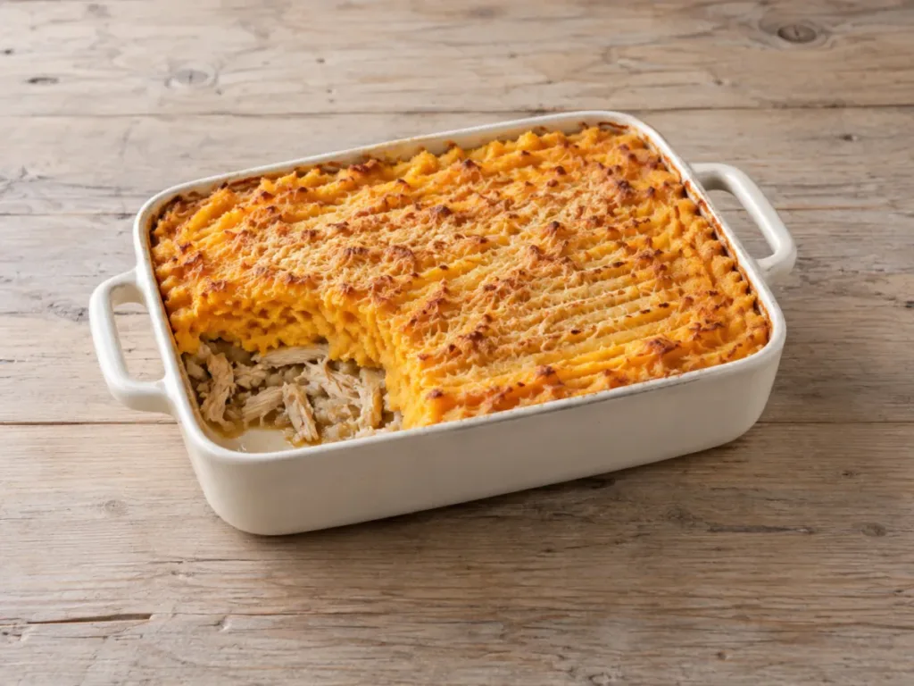 Parmentier de poulet au potimarron