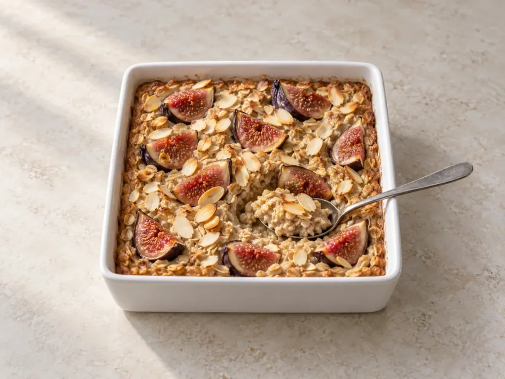 Porridge au four aux figues et aux amandes
