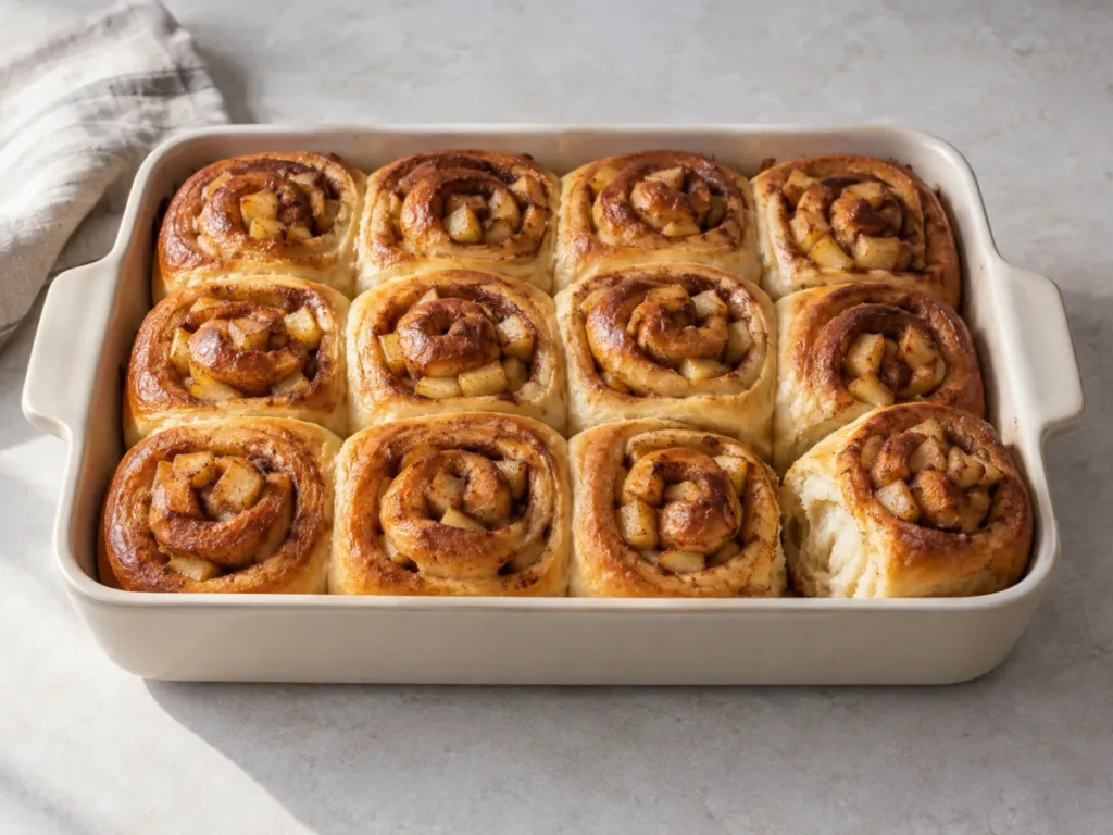 Roulés briochés aux pommes et à la cannelle