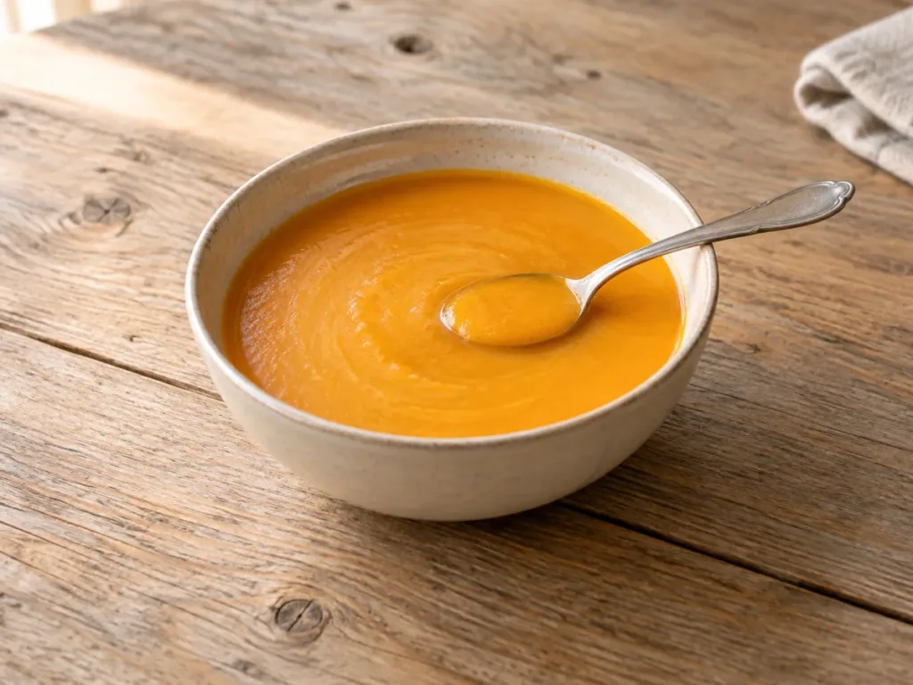 Velouté de carottes aux coings