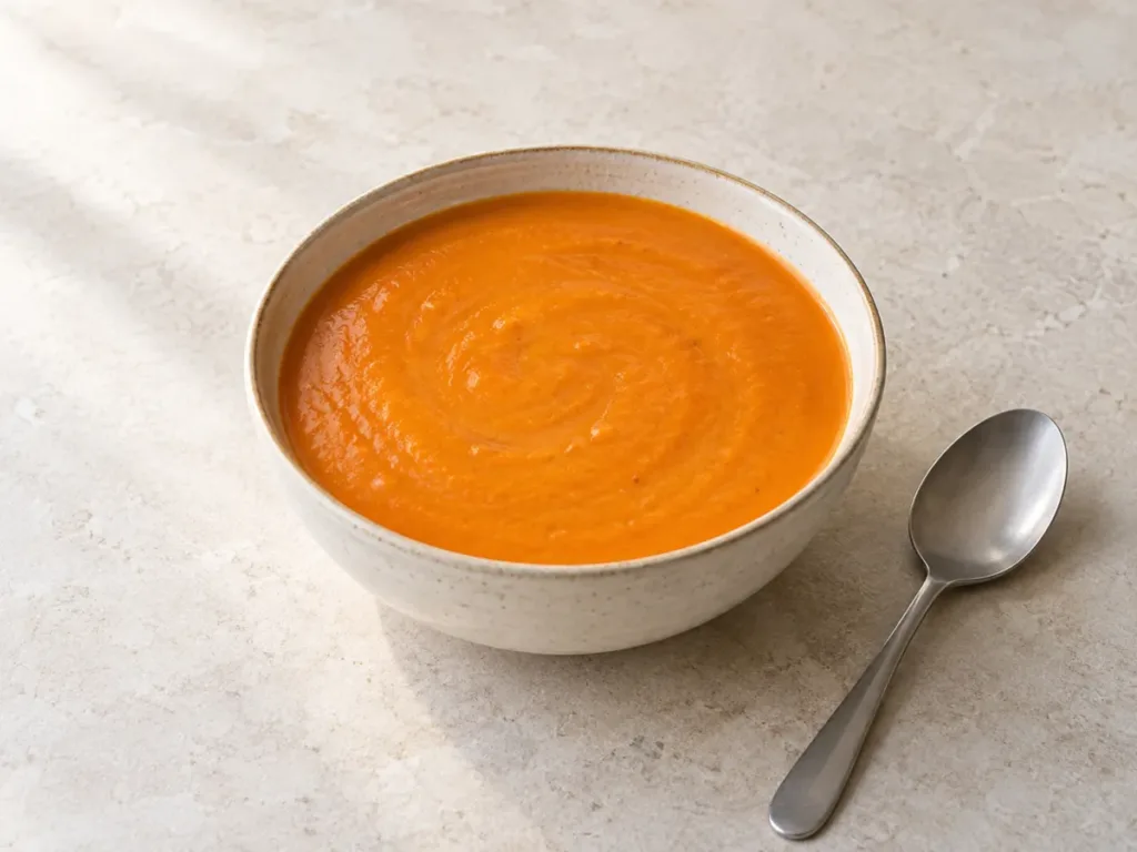 Velouté de maïs au poivron rôti
