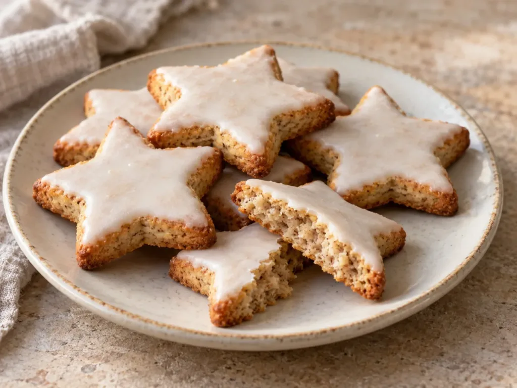 Étoiles de Noël à la cannelle et aux amandes
