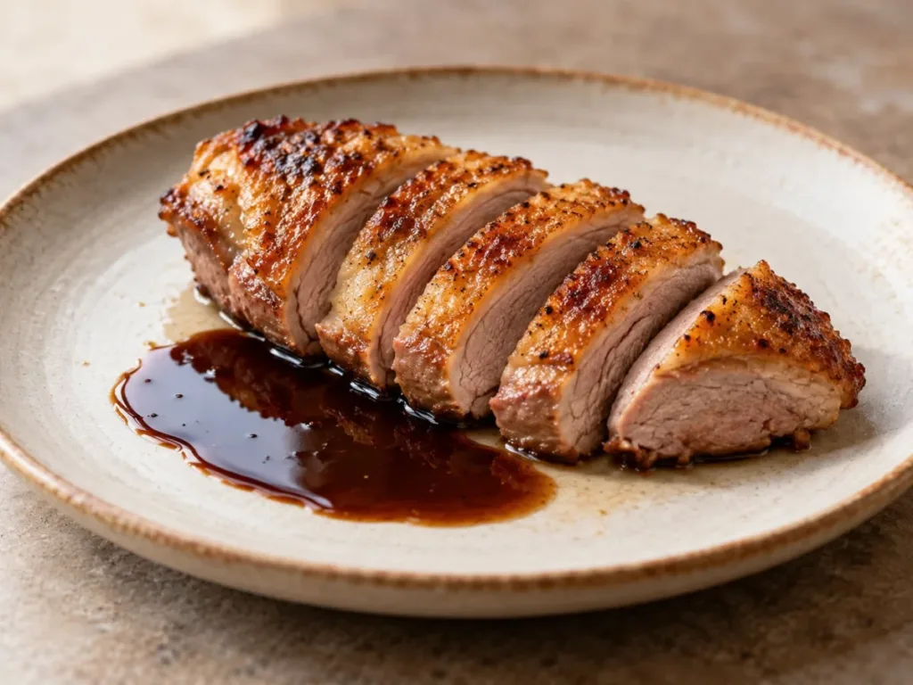 Magret de canard au miel et vinaigre balsamique