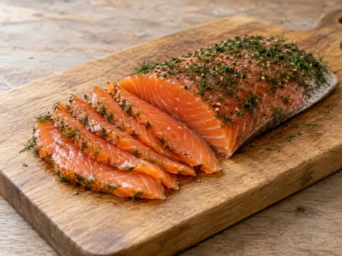 Saumon gravlax maison à l’aneth